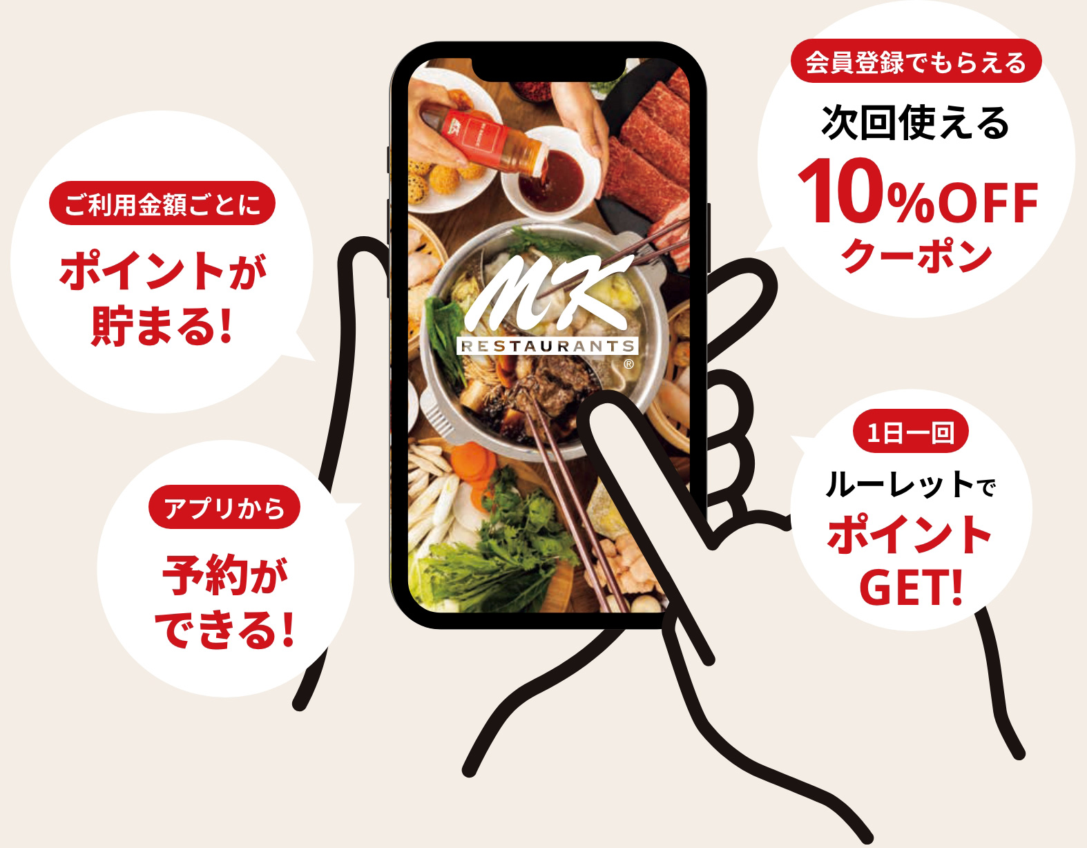 会員登録でもらえる次回使える10%OFFクーポン。ご利用金額ごとにポイントが貯まる!アプリから予約ができる!1日一回ルーレットでポイントGET!